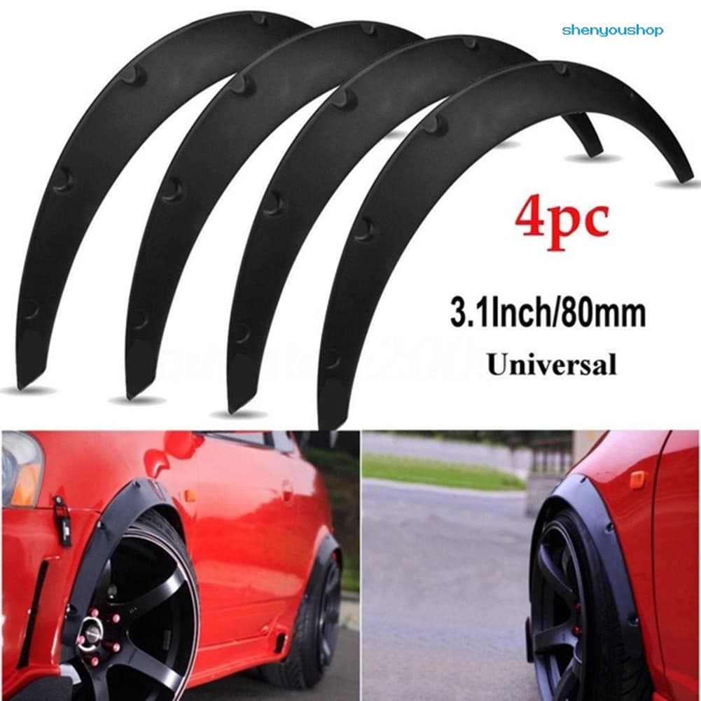 SHENYOU 4Pcs/Set Universal Flexible Car SUV Off-road Fender Flare Wheel Protetor De Arco De Roda