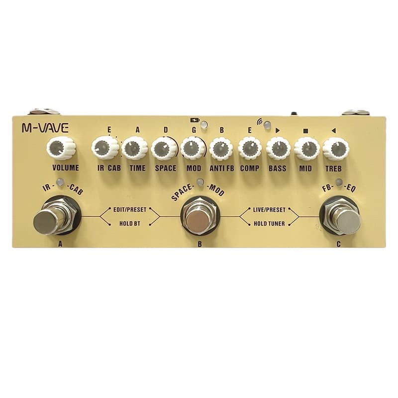 Pedal multi-efeito M-vave Cube Baby, Pedais de efeito de guitarra combinados, guitarra de reprodução sem fio para baixo