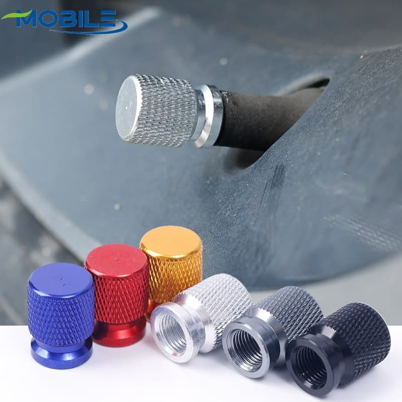 [Destaque] Cubo De Pneu De Alumínio/Decoração À Prova De Poeira De Válvula De Bicicleta De Motocicleta/Tampa Da Haste Do