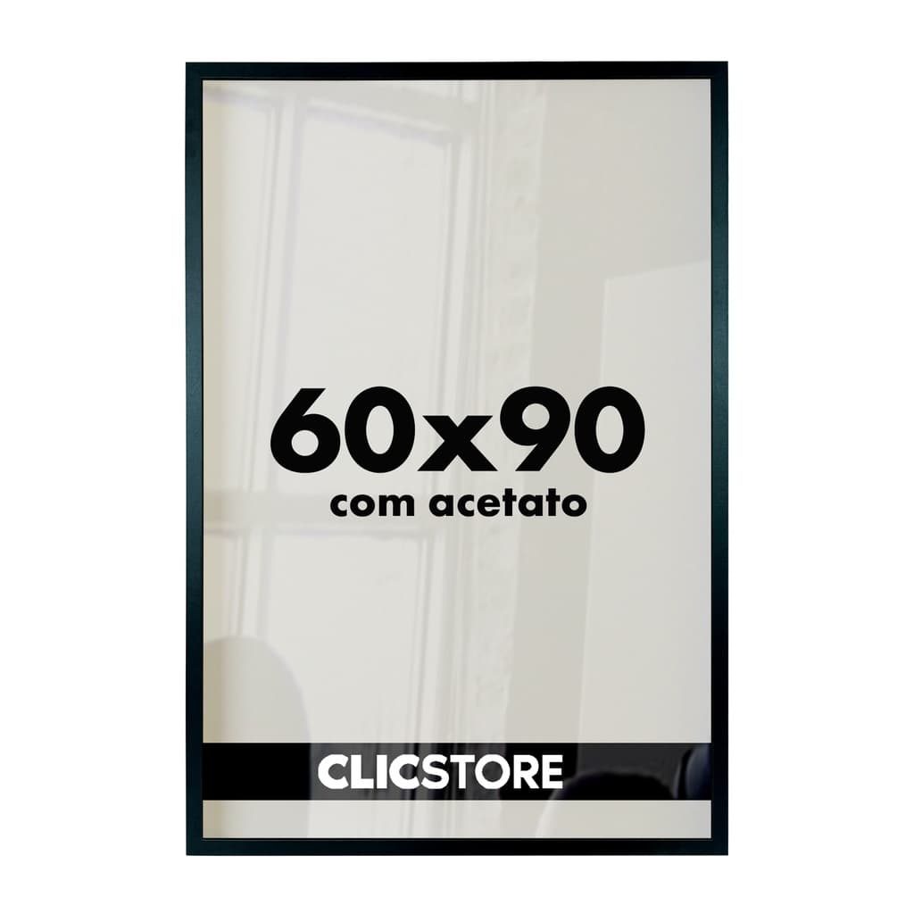 Moldura 60x90 Com Acetato Quadros Poster Foto Casa Parede Certificados Fundo MDF Imagem Quarto Sala