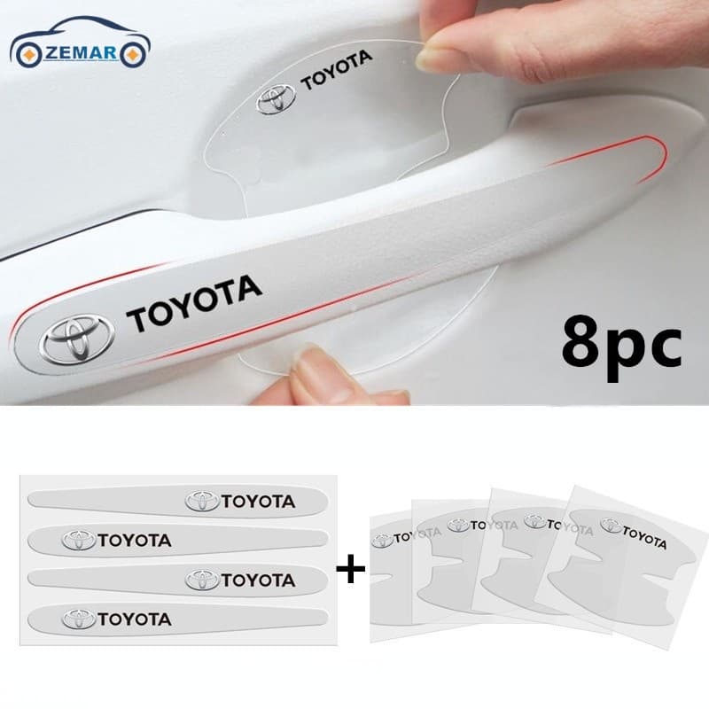 8Pcs Toyota Transparente Porta De Carro Adesivos Protetores De Filmes Anti-Riscos Para Corolla Cross Hilux Yaris Etios RAV4 Bandeirante