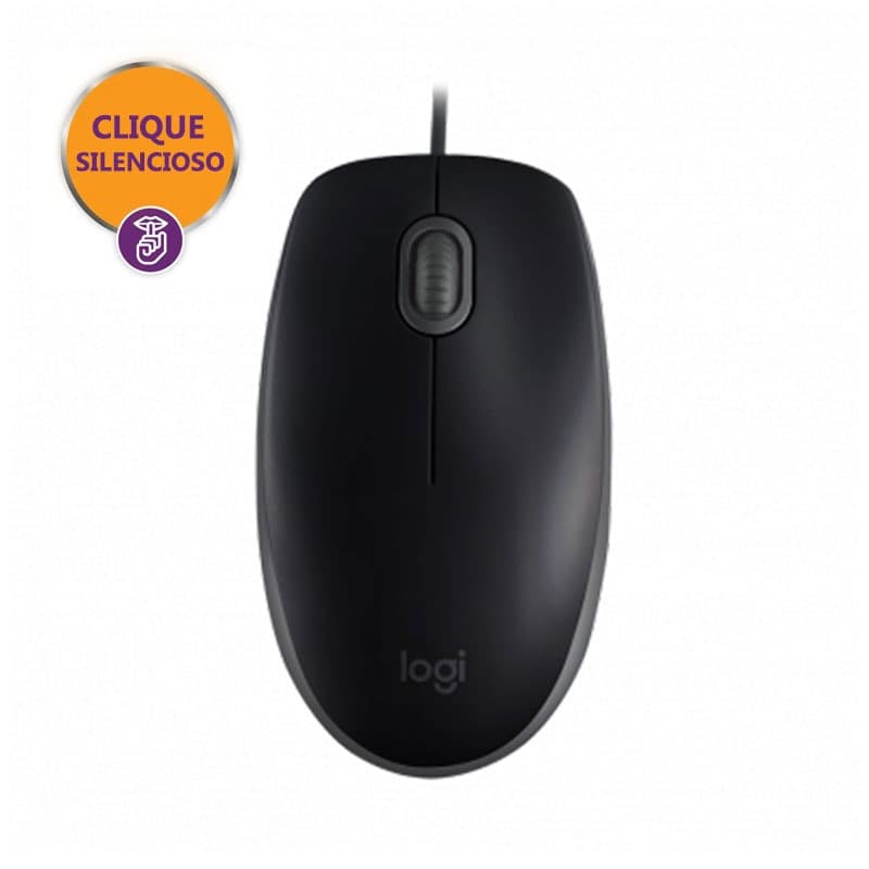 Mouse USB Silent óptico M110 preto Logitech