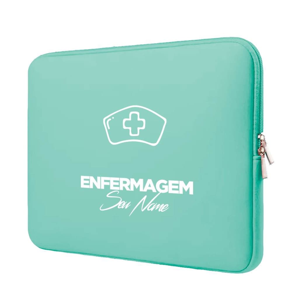 Capa Case Pasta Maleta Notebook Macbook Personalizada Neoprene 15.6/14.1/13.3/12.1/11.6/17.3/10.1 Enfermagem 2