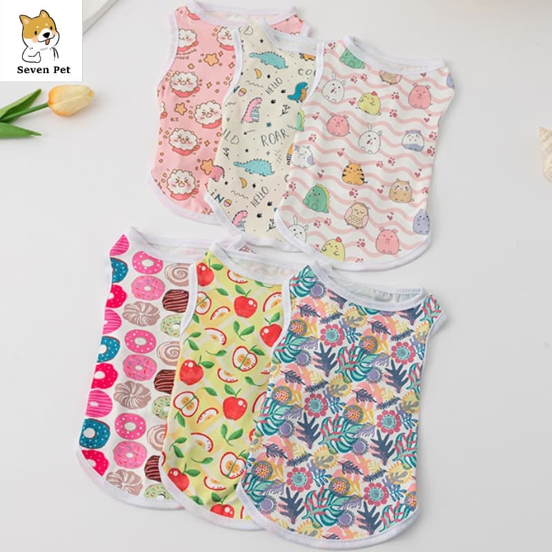 Roupas Fofas Para Cães Shih Tzu Colete De Verão Gatos Camiseta Cachorros