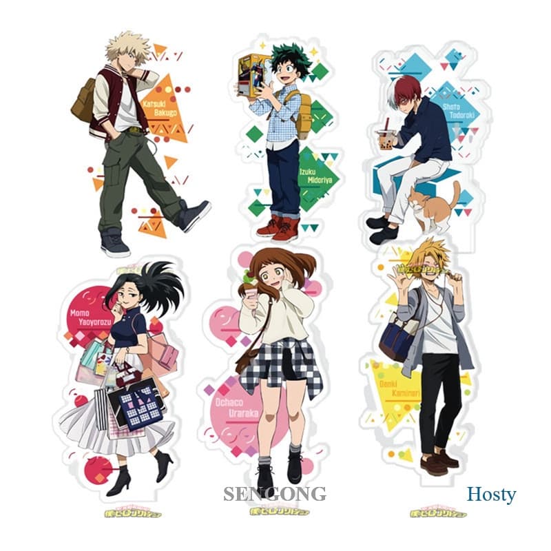 SENGONG Anime My Hero Academia Cosplay Stand Acrílico Figura Midoriya Izuku Todoroki Shoto Modelo De Escrivaninha Decoração Coleção De Fãs