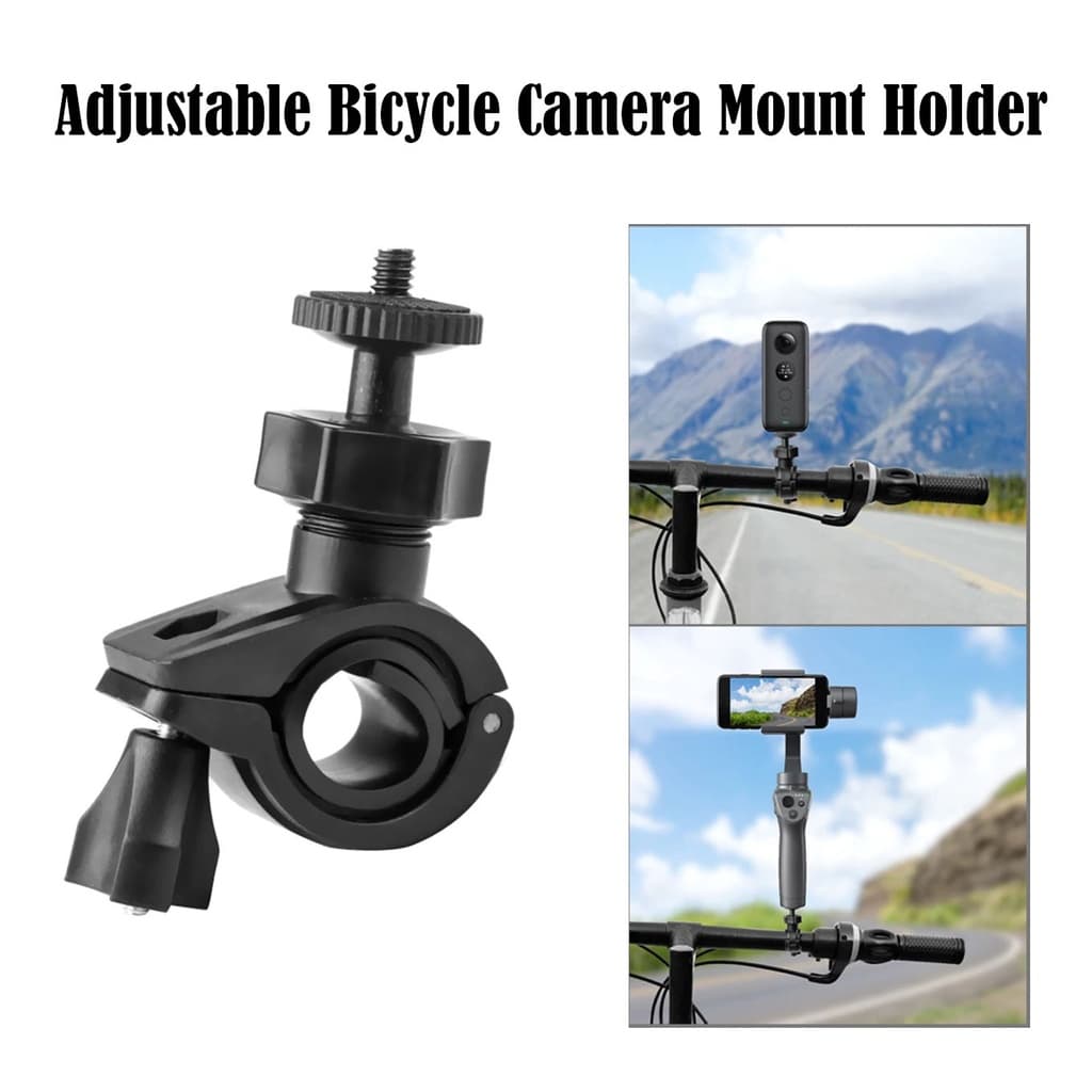 Clip Ajustável Para Montagem De Câmera De Bicicleta Insta360 X3 One X2 Ação Compatível Com DJI OSMO Mobile 6/5 Black