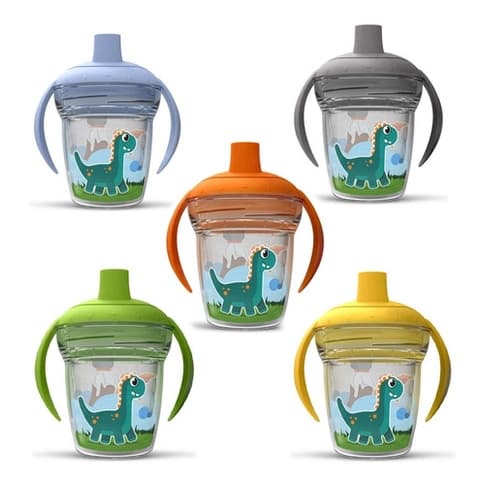 Copo Infantil De Transição Dinossauros 170 Ml Antivazamento