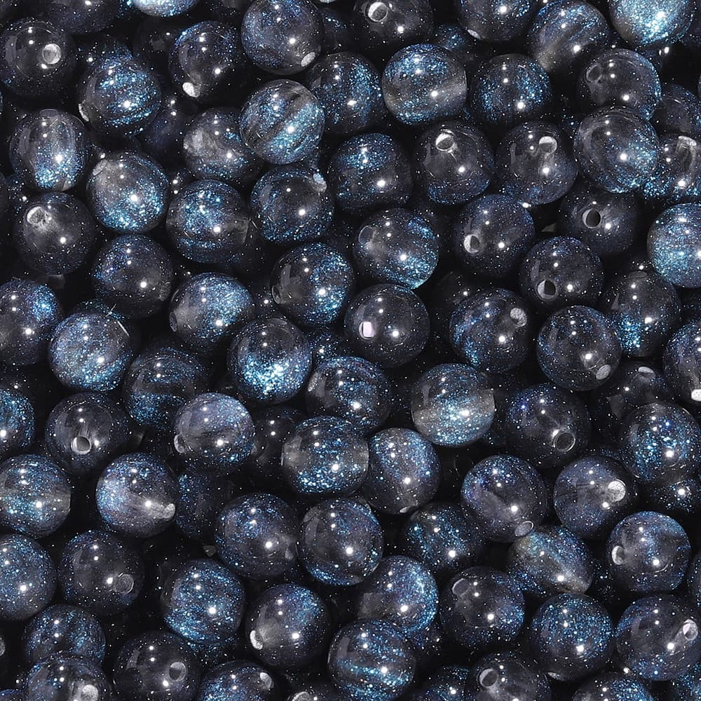 St. kunkka 10pcs 10mm Resina Sereia Glitter Beads Glitter Galaxy Beads Fabricadas para Pingentes de Pulseira de Bricolagem