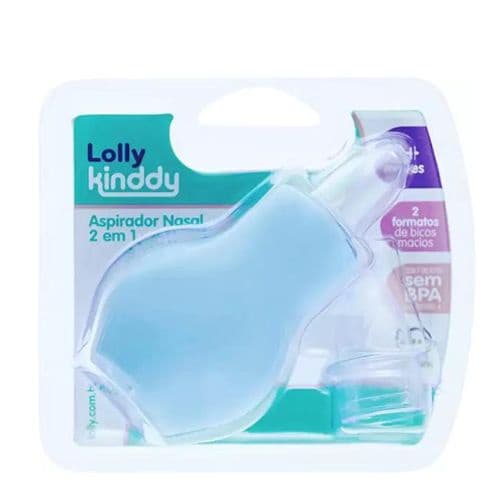 Aspirador Nasal Bebê 2 Em 1 Azul - Lolly