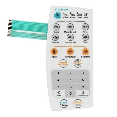 Painel Membrana Teclado Para Microondas Electrolux Eletrolux Mef28 Mef 28 Similar