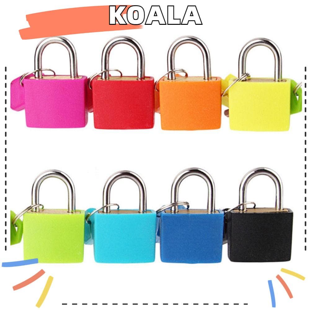 KOALL Mala De 23mm Suprimentos De Viagem Coloridos Com Cadeado Dormitório 2 Chaves