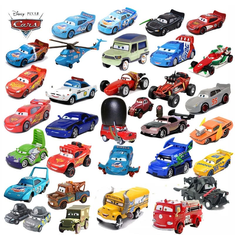 Cars 2 3 Relâmpago McQueen Axelrod Mater 1:55 Diecast Veículo Liga de Metal Menino Crianças Brinquedos Presente de Natal