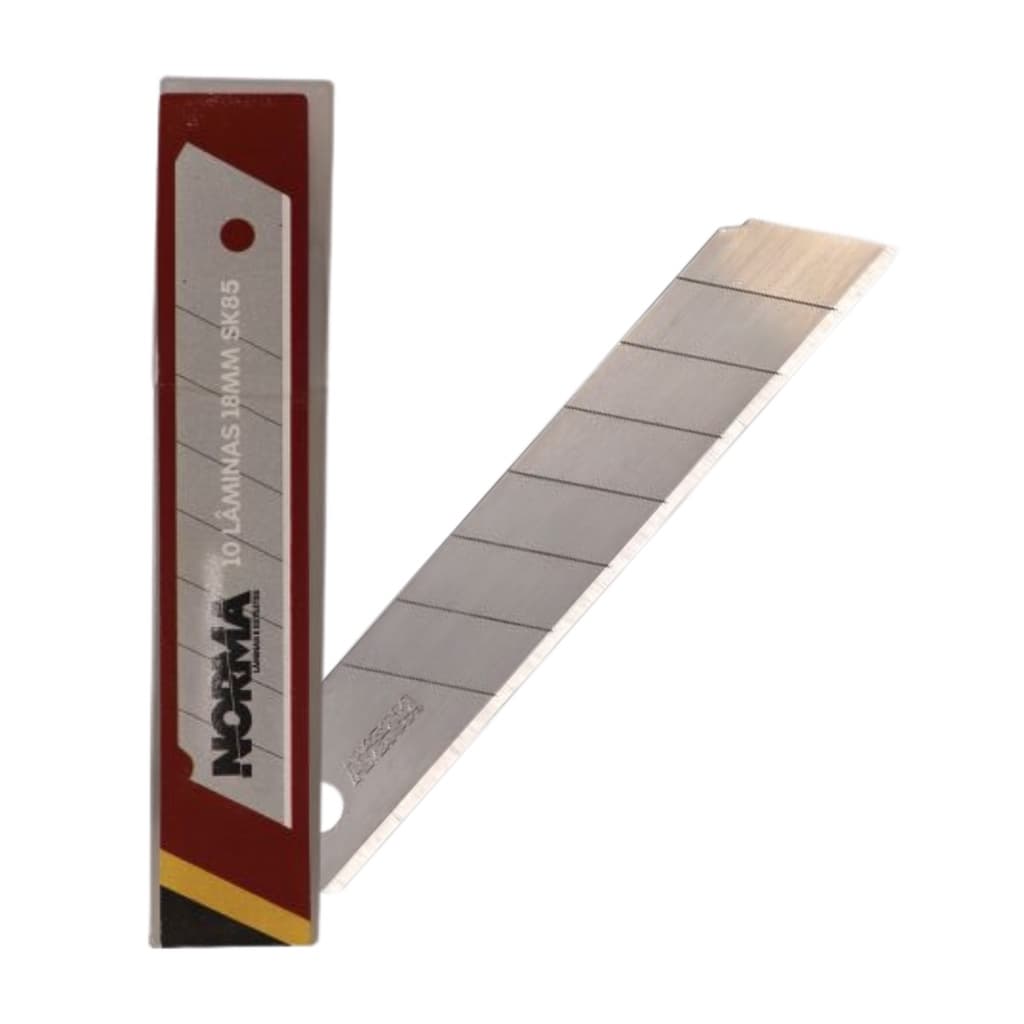 10 Laminas Norma 18mm Para Estilete Grande Uso Profissional