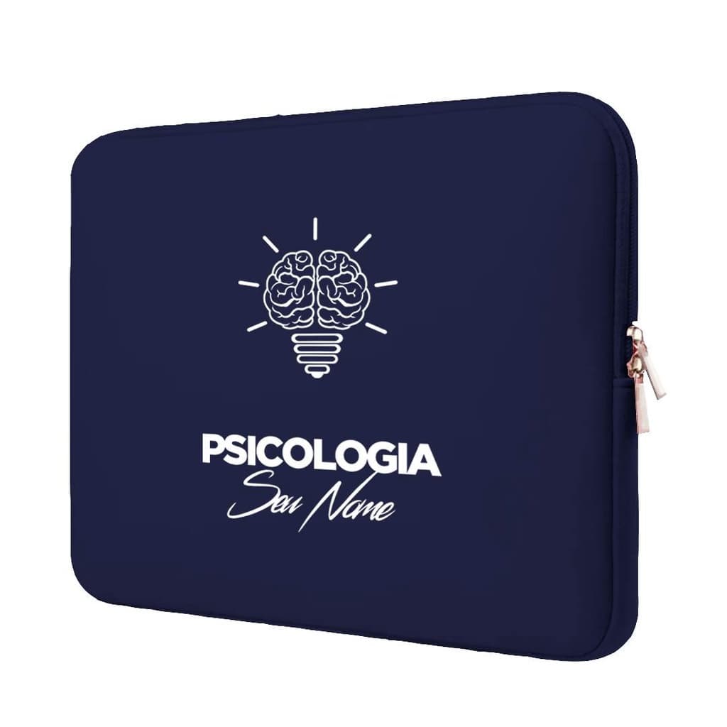 Capa Case Pasta Maleta Notebook Macbook Personalizada Neoprene 15.6/14.1/13.3/12.1/11.6/17.3/10.1 Psicologia 2