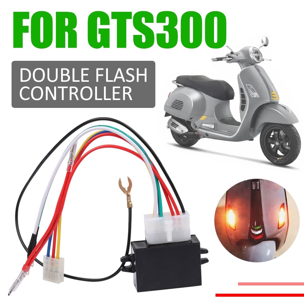 Para VESPA GTS 300 GTS300 2020 2021 2022 Acessórios Da Motocicleta Duplo Flash Controlador De Aviso Sinal Volta Pisca In