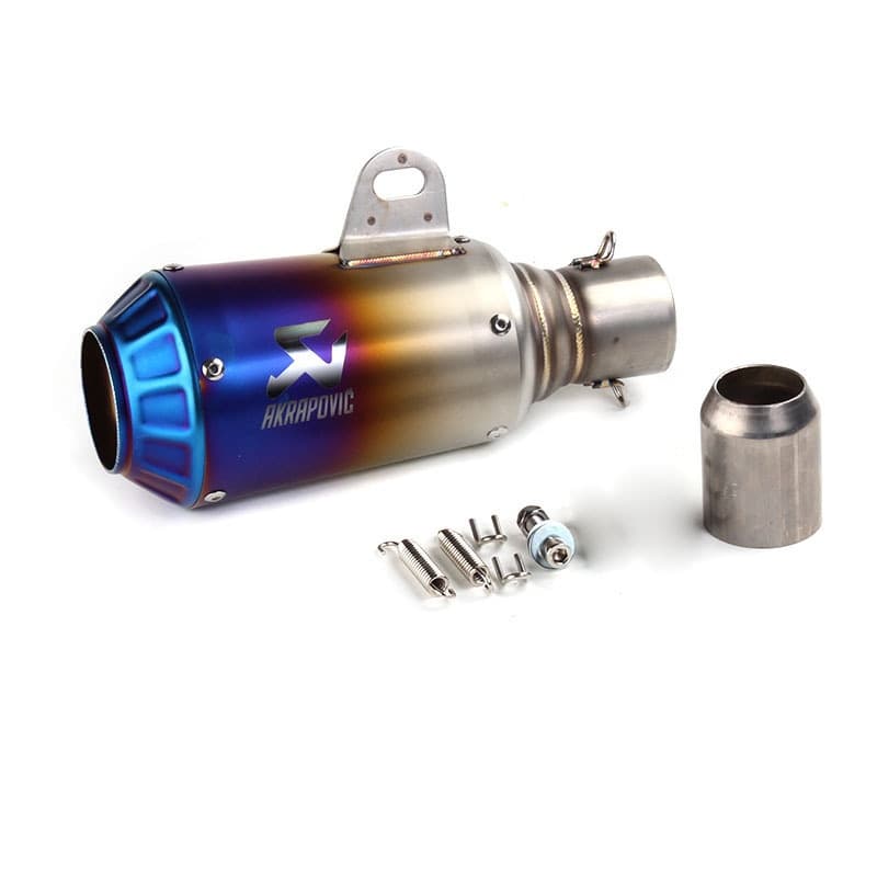 Ponta De Escape Universal Para Motocicleta Com Entrada De 2 Polegadas , Silenciador De Tubo Deslizante De Aço Inoxidável