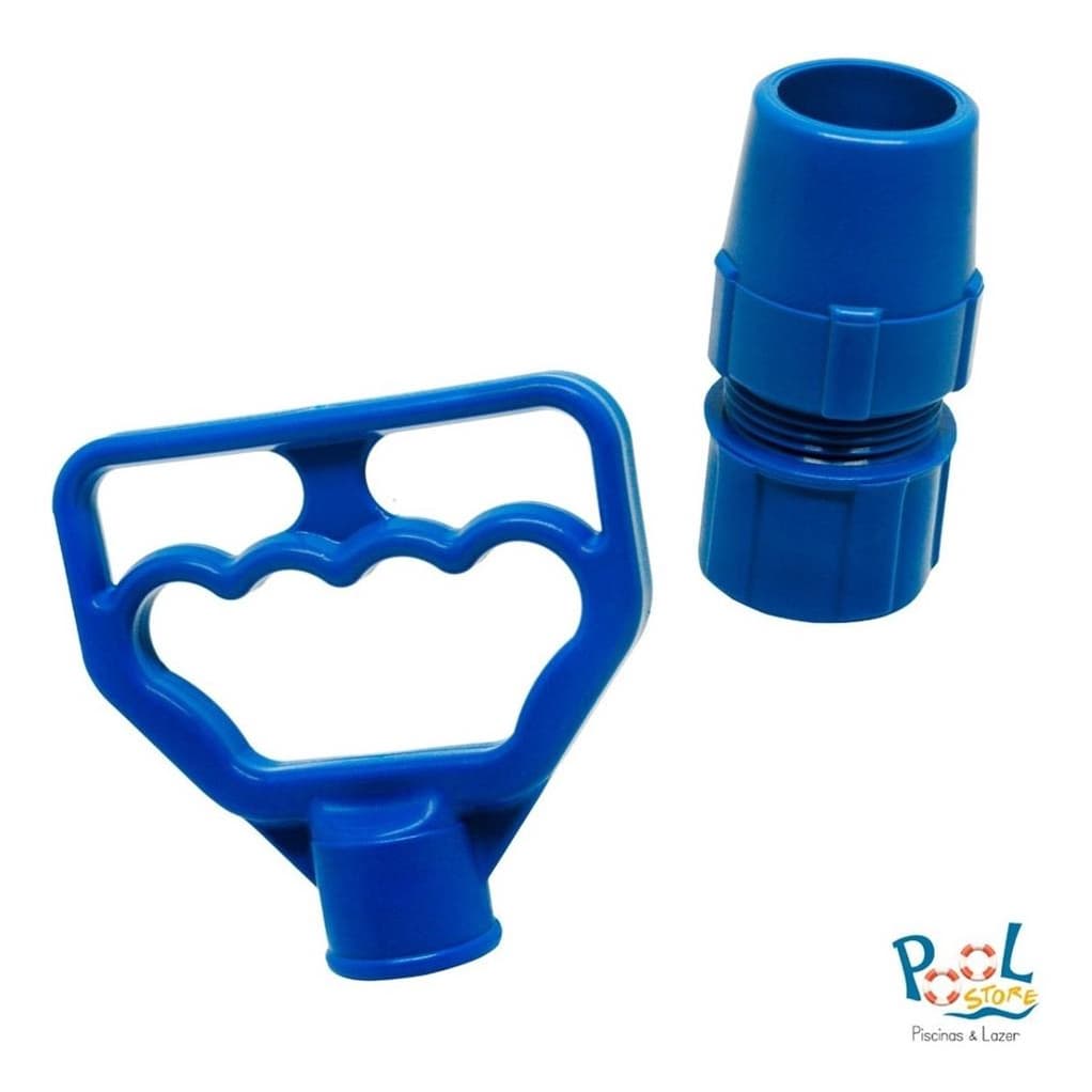Kit Pegador + Trava Para Cabo Telescopico Piscina