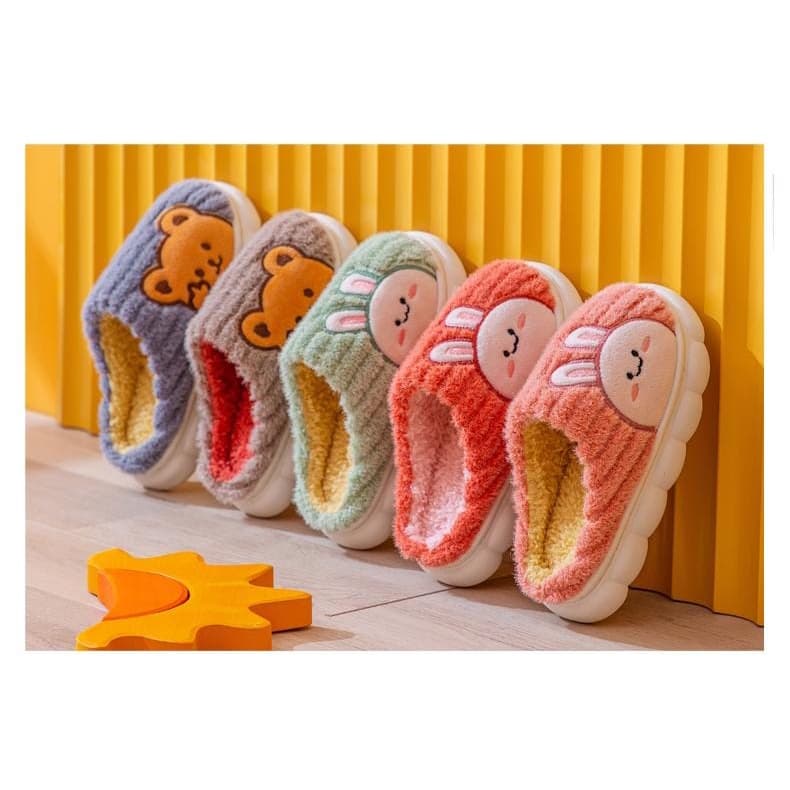 Pantufa Coelhinho Fofinho Infantil Confortável Antiderrapant
