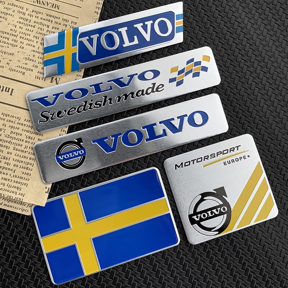 Autocolantes Com Emblema De Alumínio Volvo S90 XC90 S60L XC40 XC90 V90CC Decor Carroceria De Tronco