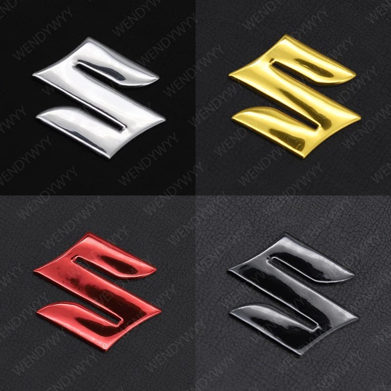 2pcs 1set S Letra 3D Emblema 4,8x4,8cm Esquerda Direita Logotipos Adesivos Para Suzuki Motocicleta Decoração À Prova D'água