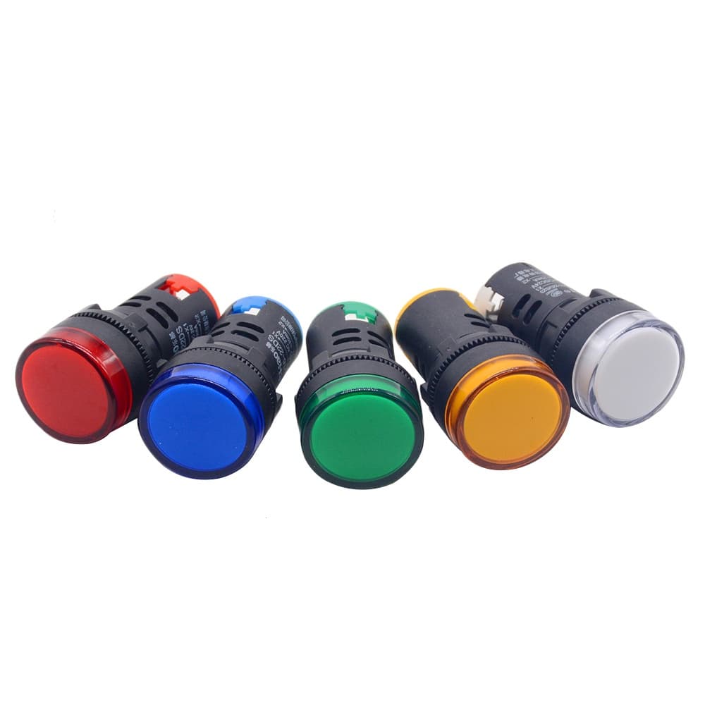 1peças 12V 24V 110V 220V 380V 22mm Painel de Montagem LED Indicador de Energia Piloto Sinal Luz Lâmpada AD16-22DS