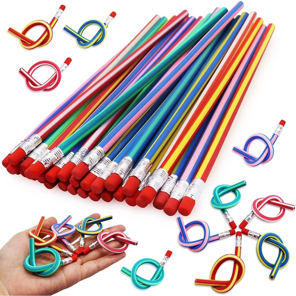 Lápis De 10pcs Soft Bendable Para Crianças Com Borracha Papelaria Estudantes De Escola Escrever Canetas De Desenho Material Escolar