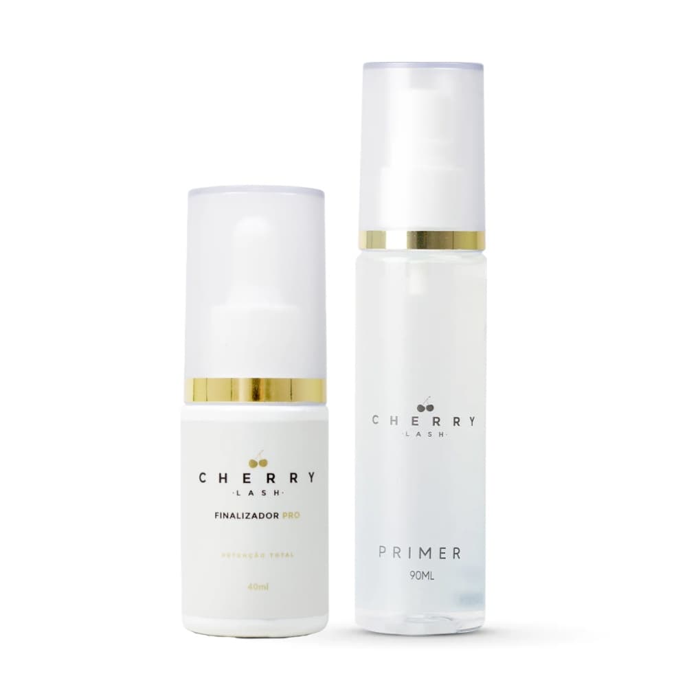 Kit Finalizador e Primer Cherry Lash para Extensão de Cílios