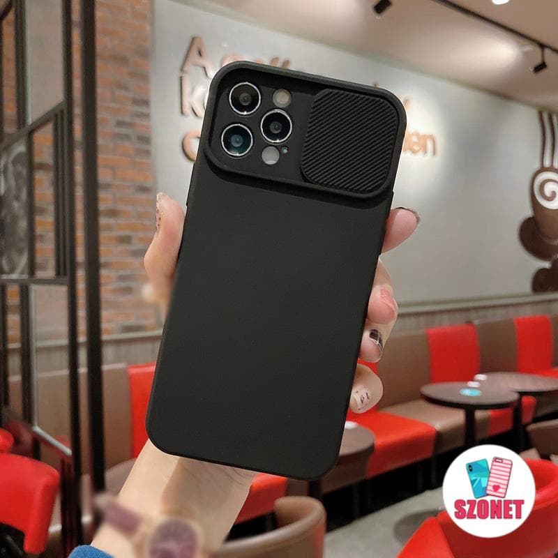 Janela Deslizante De Lente Fosca De Silicone Líquido Capa De Telefone Macia À Prova De Choque Para iPhone 17 16 15 14 13