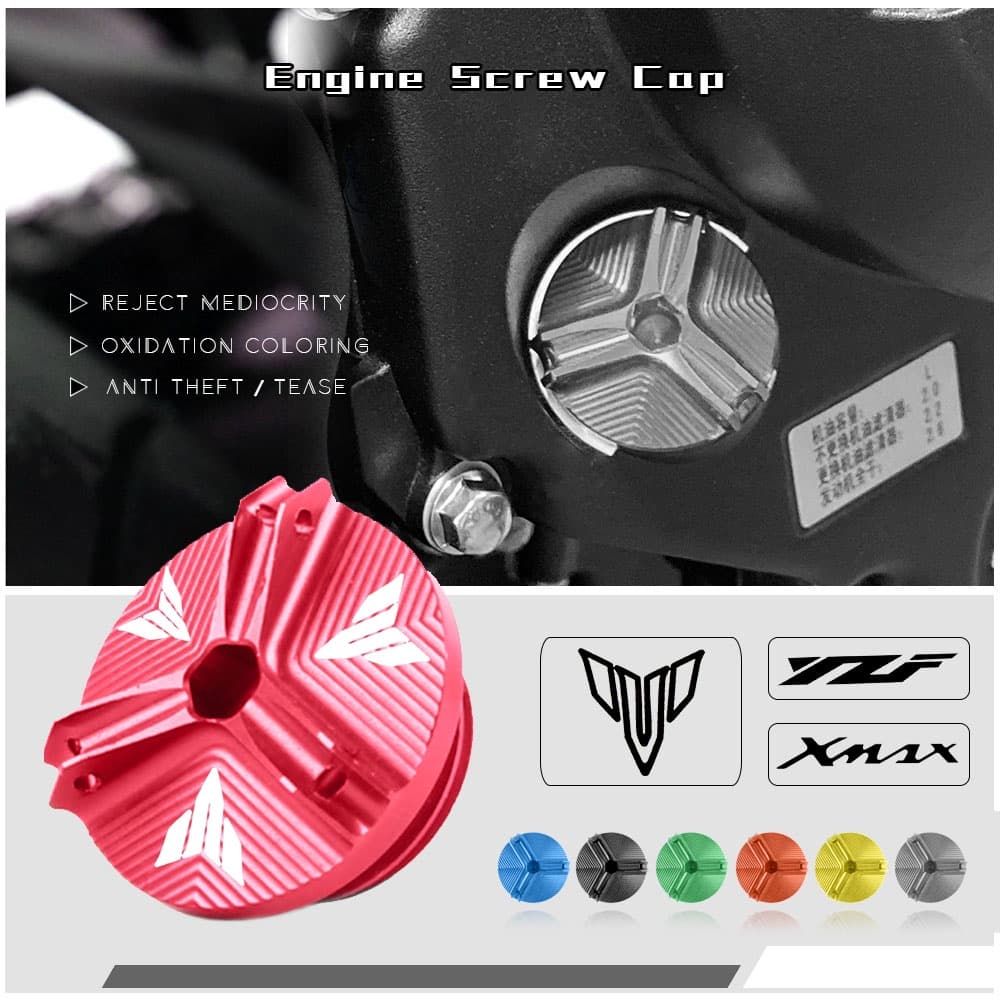 Tampão De Drenagem De Óleo Do Motor Enchimento Da Tampa Cárter Para YAMAHA MT03 MT07 MT10 YZF R1 R6 R3 R1M Xmax 300 400 FZ1 FZ6 FZ8-- BR