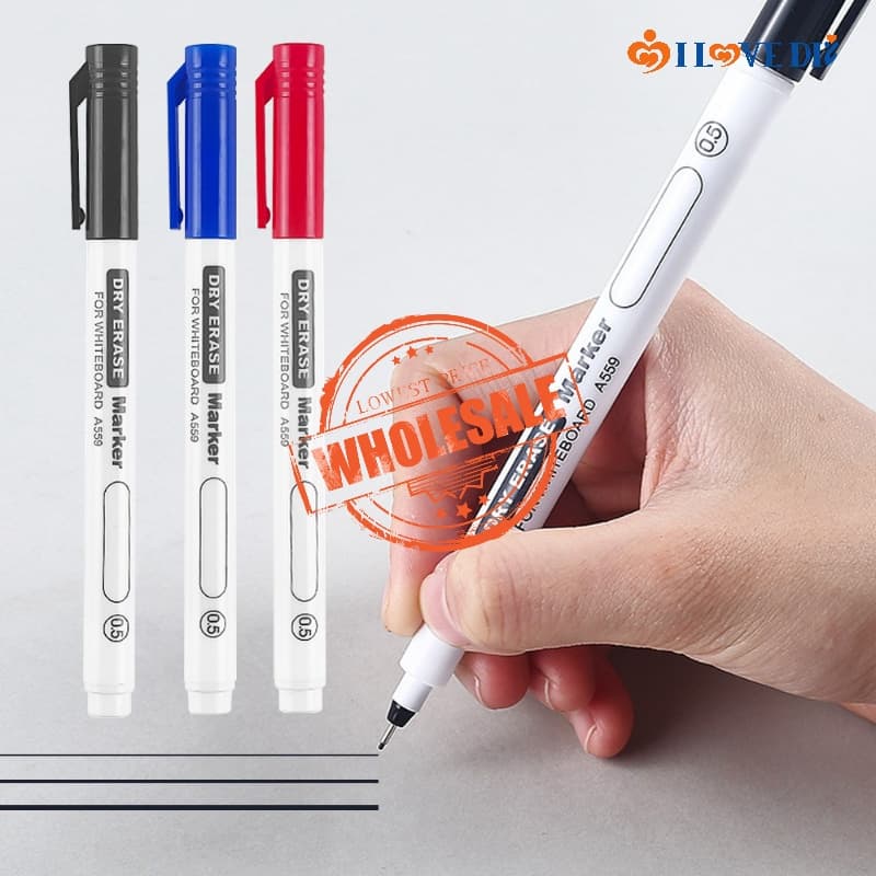 [Melhor Escolha] Marcadores De Quadro Branco De Grande Capacidade Pen/0,5/0,7/1,0mm Bico Fino Apagável À Prova D'água Lápis De Desenho Suprimentos De Papelaria