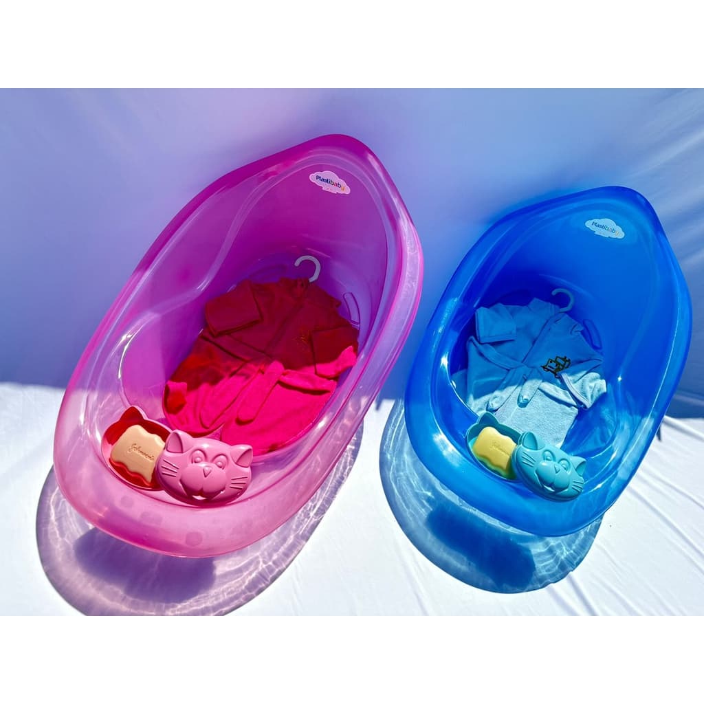 Kit Banheira Translúcida + Roupão + Saboneteira