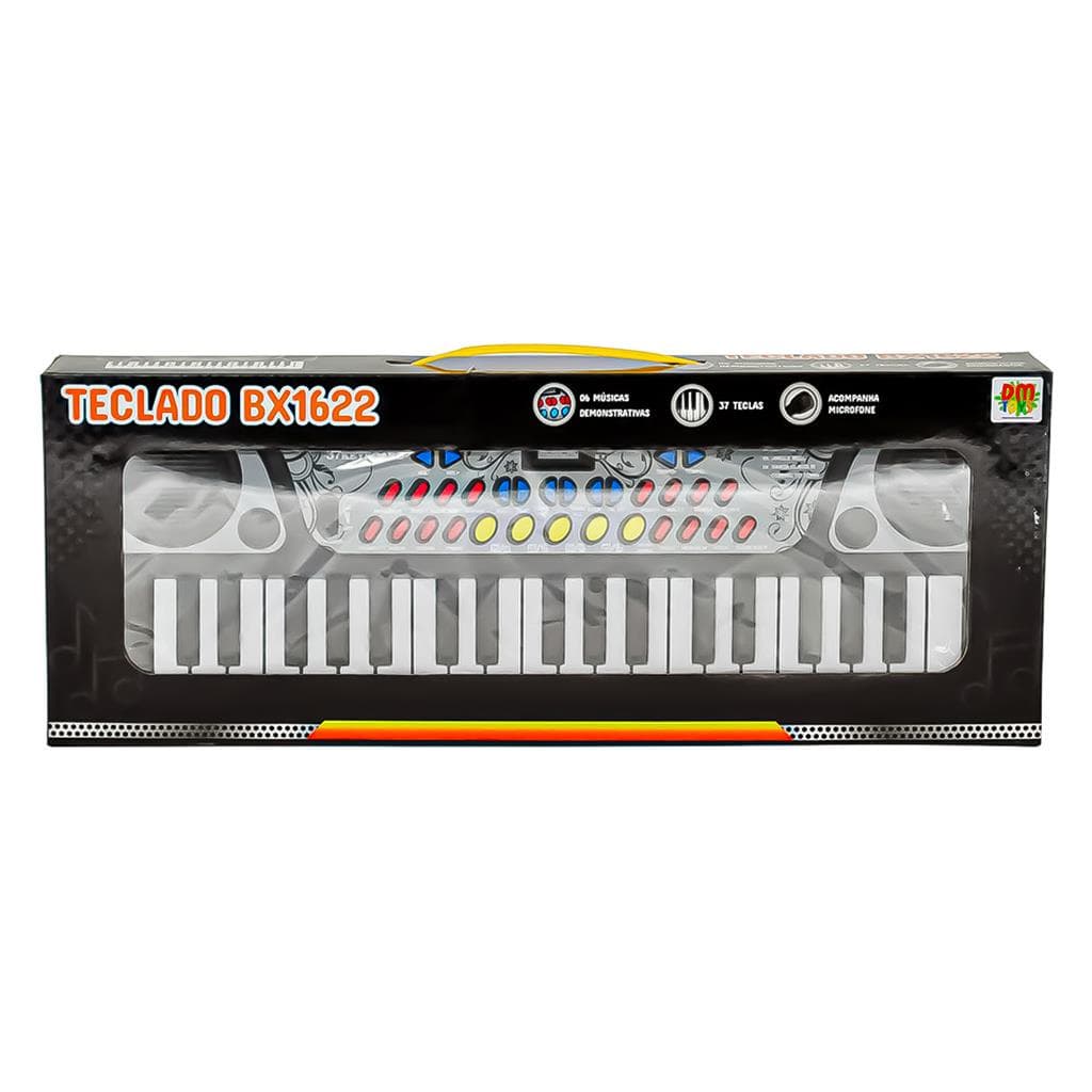 Piano Teclado Infantil Microfone Cantar Brinquedo Musical 5702 - Dm Toys