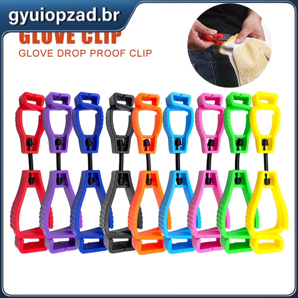Luvas De Segurança Porta-Agarrador De Luva Plástico Trabalho Grampo De