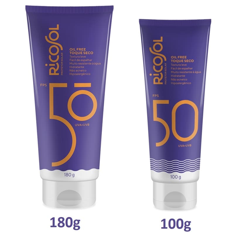 Protetor Solar Corporal Ricosol Fps 50 - Toque Seco 100g ou 180g