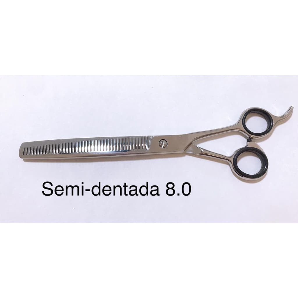 TESOURA SEMI DENTADA 8.0 POLEGADAS PRATA BRILHO