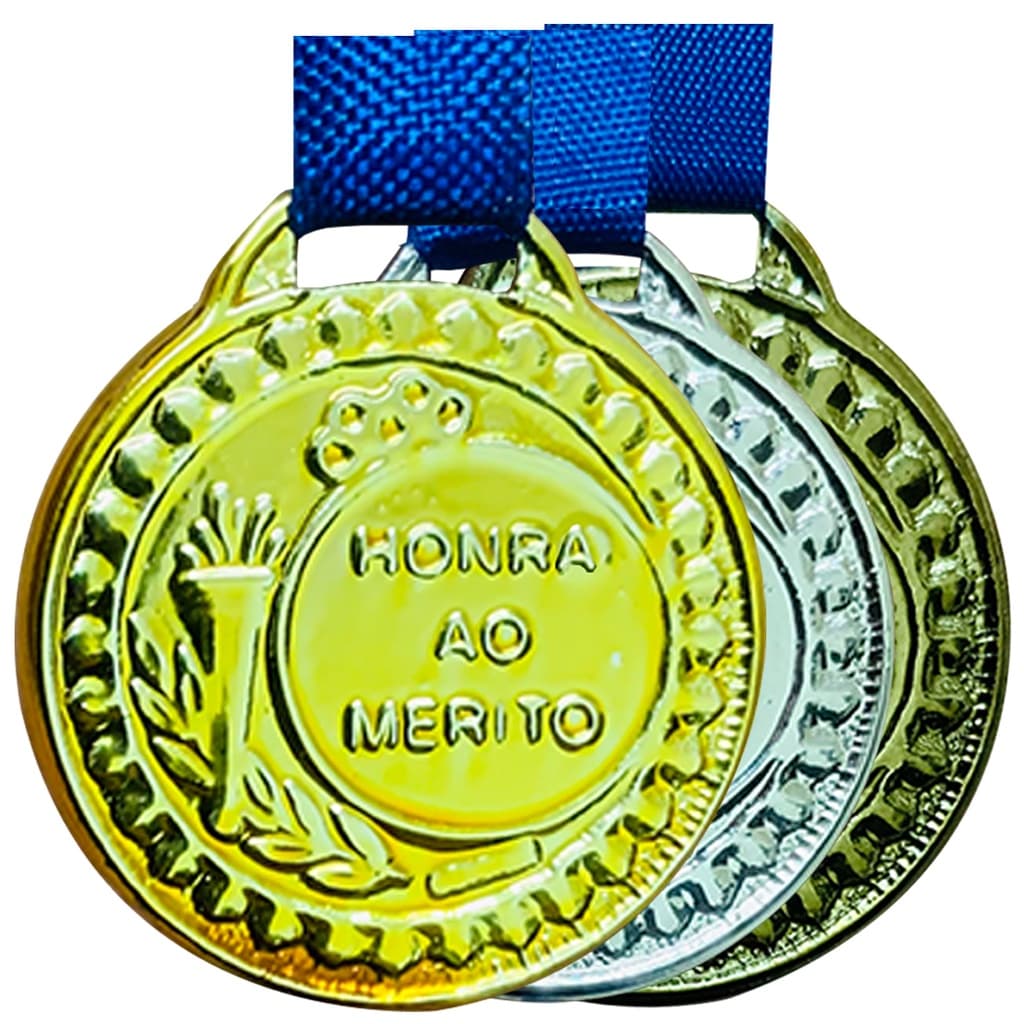 Lote 20 Medalhas 2,9cm Escola Colégio Premiar Honra Mérito