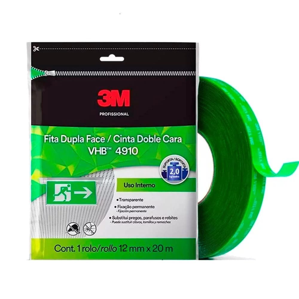 Fita Dupla Face Vhb 4910 12Mm 20M 3M