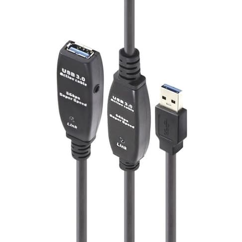 Extensor Usb 3.0 Ativo Repetidor A Macho X A Femea 20 Metros
