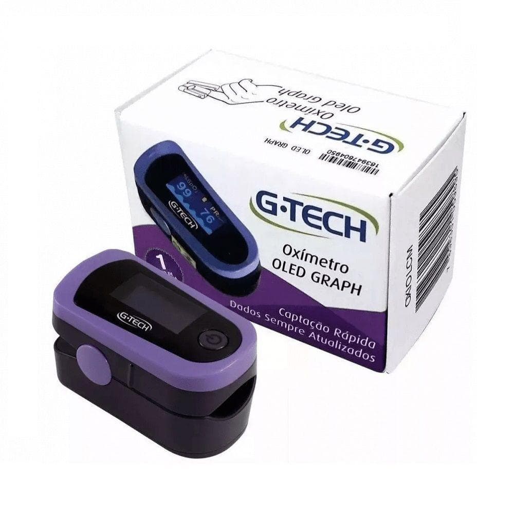 Oxímetro Digital De Dedo Medidor De Saturação e Oxigênio No Sangue G-tech