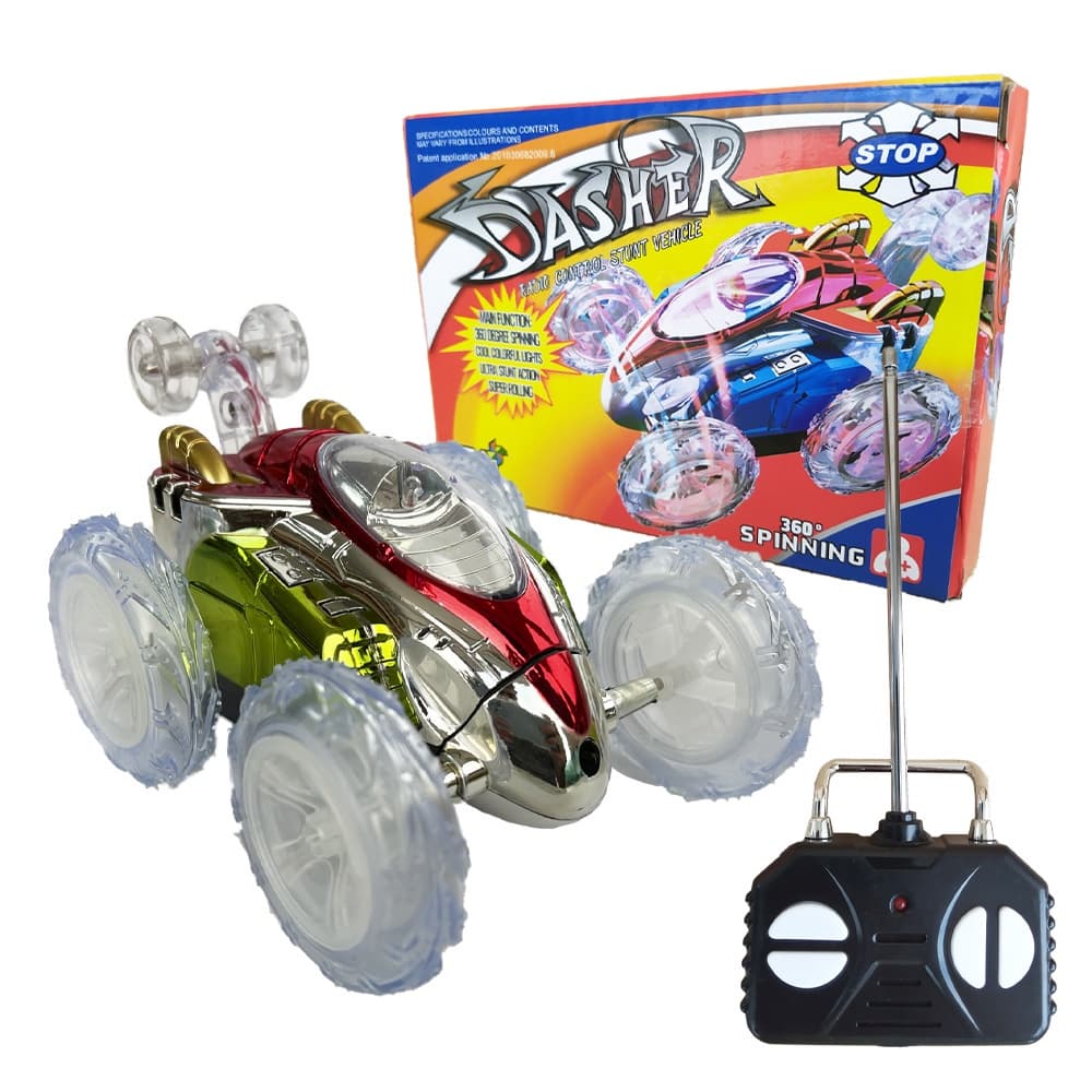 Carrinho Controle Remoto  Carro Maluco Colorido Gira 360º Luz