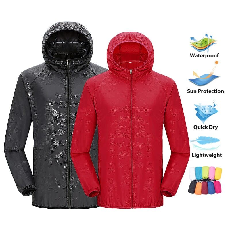 Unisex Hiking Jacket Homens Mulheres Acampamento Rápido Seco À Prova D'água Windbreaker Trekking Pescar Casaco De Chuva Roupa Anti UV Exterior
