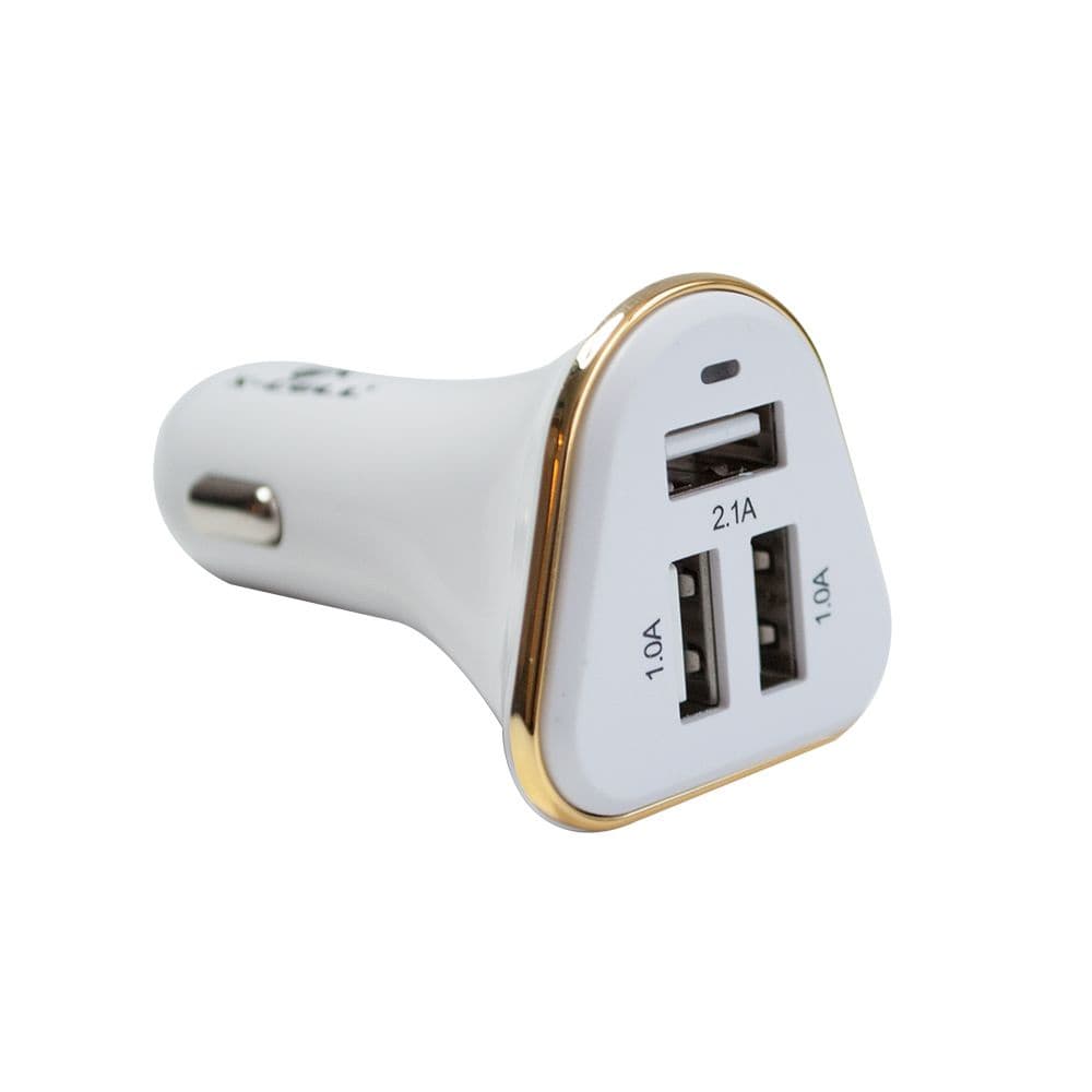 CARREG.VEICULAR USB MULTITENSAO MOD.XC-V6-USB X-CELL   Braco/Dourado - DS TOOLS