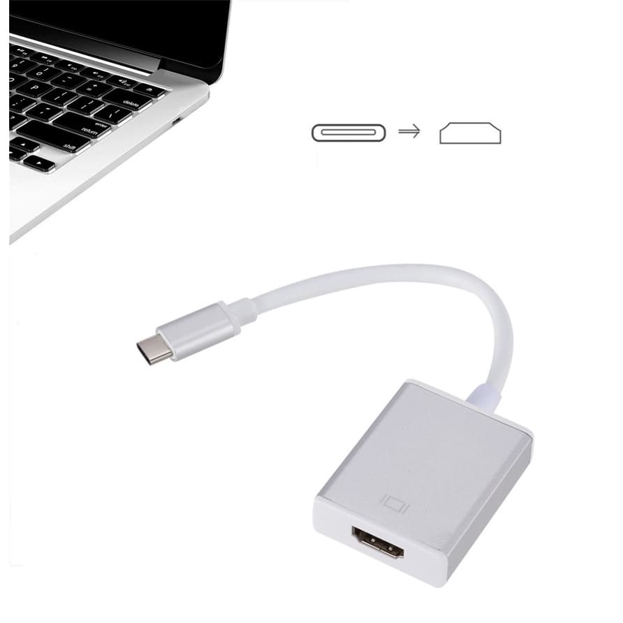 Cabo Thunderbolt 3 / Hdmi Alcatel Hp iMac Macbook Air Pro - Saida HDMI para segunda ou terceira tela