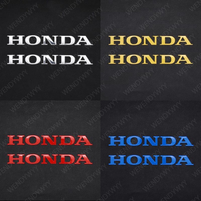 2pcs Honda 3D Emblema 15x1,8cm Logotipos Esquerdo Direito Vermelho Ouro Brilhante Escuro Preto Azul Autocolantes Para BEAT Vario Motocicleta Decoração À Prova D'água
