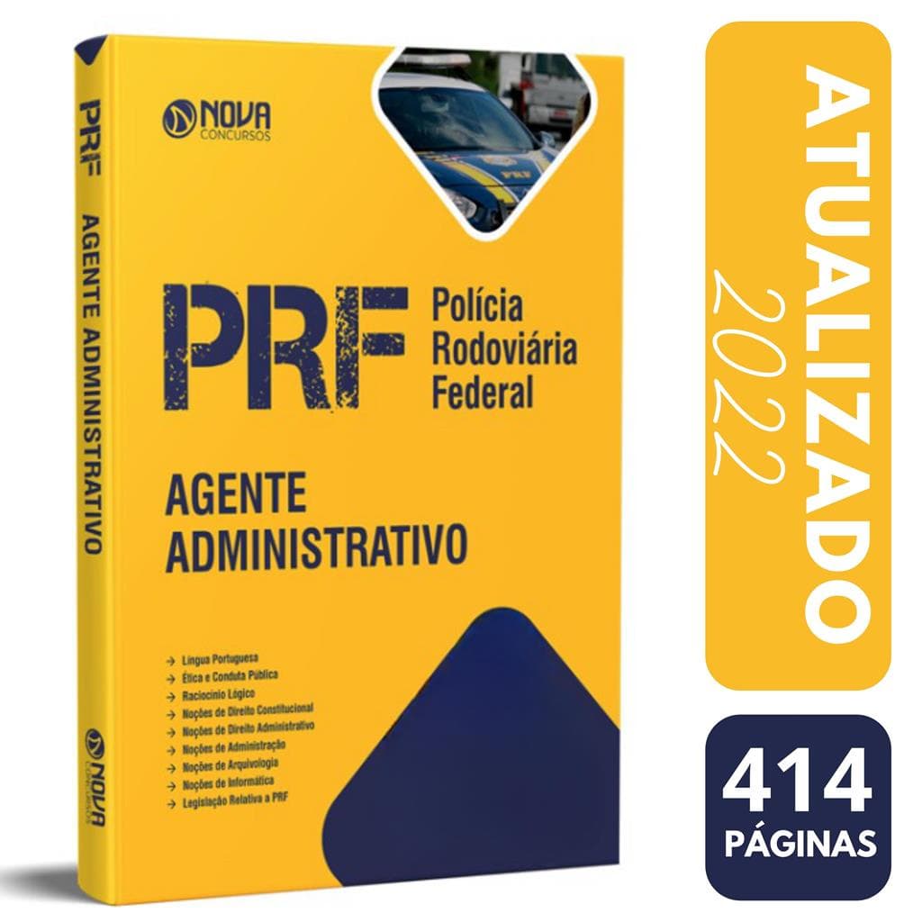 Apostila ATUALIZADA PRF Agente Administrativo - Ed. Nova