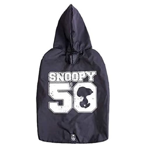 Capa De Chuva Tamanho G Snoopy 50 Preta Para Cães