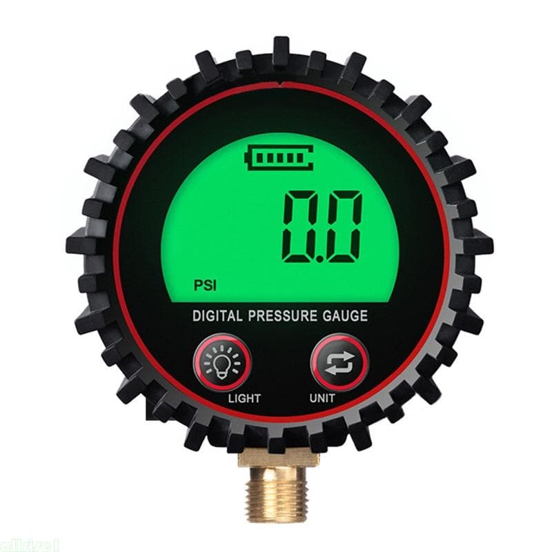 Todos Os Acessórios Do Manômetro Digital Pressão Pneus Mandril Ar Compressor Display LCD LED Para Serviço Pesado 255PSI