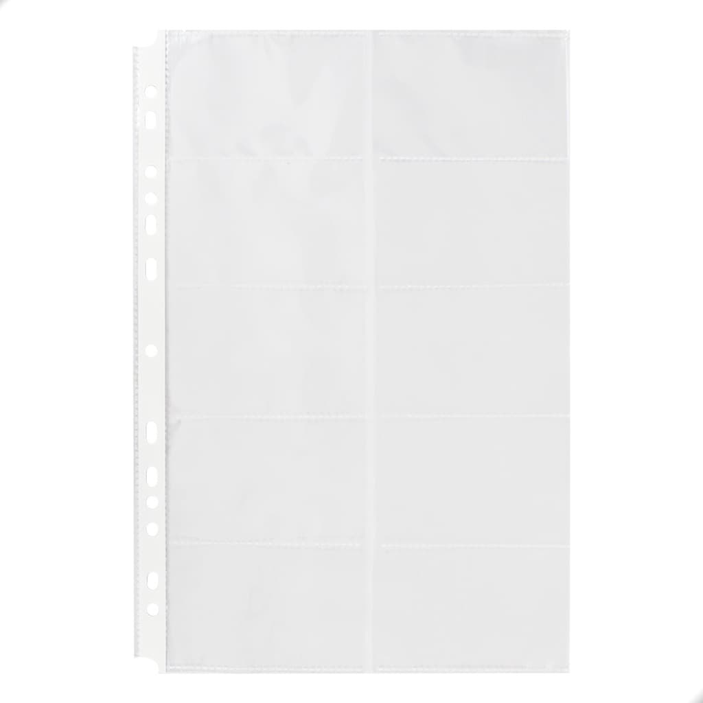 Kit 10 Folhas Cartão Telefônico 30x21 Polipropileno 10 Bolso