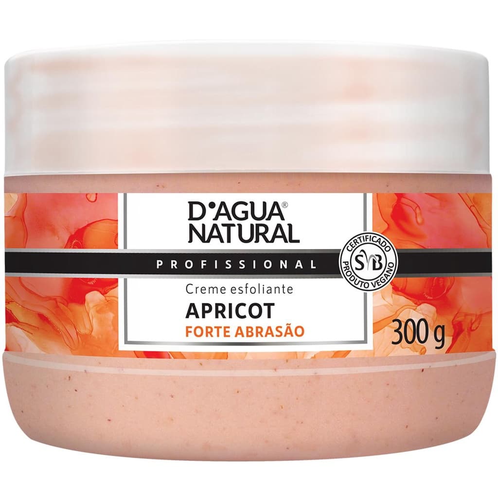 Creme Esfoliante Dagua Natural Apricot Forte Abrasão 300g Remove Células Mortas Elimina Aspereza