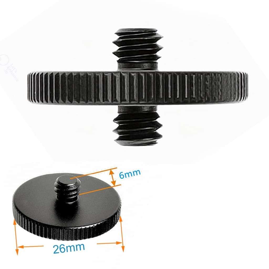 Adaptador Parafuso Disco  1/4 - 1/4 ( Rosca Tripé Câmera )